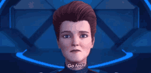 go fast captain kathryn janeway star trek prodigy hurry up go quickly