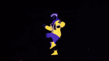 a cartoon drawing of a man with dreadlocks and yellow eyes
