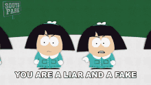 you are a liar and a fake south park you cant be trusted snake faker