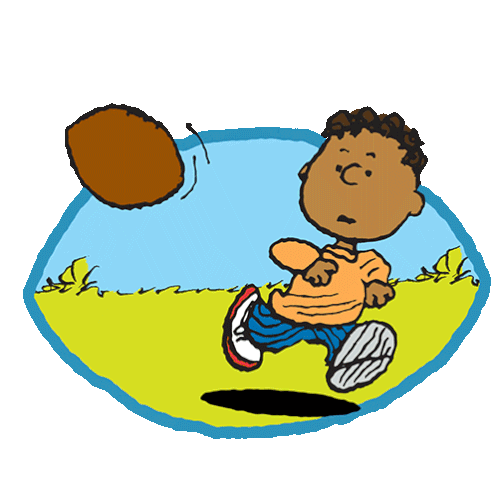 Chasing The Ball Franklin Sticker - Chasing The Ball Franklin Peanuts Stickers