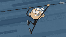 zip lining lincoln loud the loud house going down descending