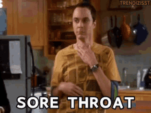 Sore Throat Cant Speak GIF - Sore Throat Cant Speak Sheldon Cooper GIFs