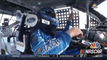 a nascar race is being shown on nbcsn