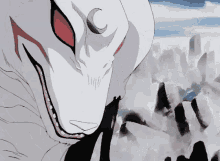 a drawing of a monster with a crescent moon on it 's face
