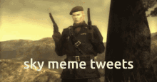 Sky Meme Tweets Revolver Ocelot GIF - Sky Meme Tweets Revolver Ocelot Mgs3 GIFs