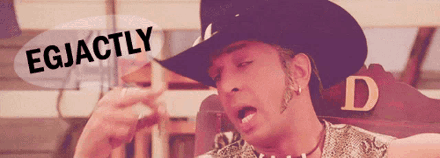 a man in a cowboy hat says 