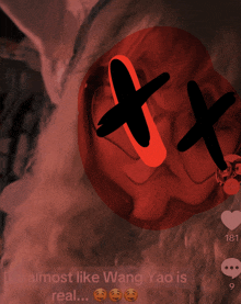 a red circle with a black x on it and the words " almost like wang yao is real "