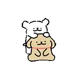 a teddy bear is holding a smaller teddy bear on its back .