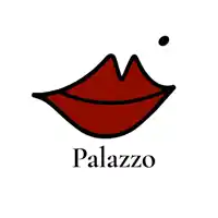 a drawing of a woman 's lips and the word palazzo below it
