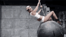 Miley Cyrus Wrecking Ball GIF - Miley Cyrus Wrecking Ball Music Video GIFs