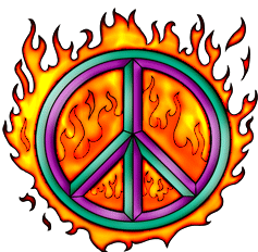Peace Fire Sticker - Peace Fire Symbol Stickers