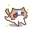 a cartoon drawing of a cat with its tongue out and sunglasses on .