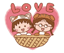 basket basket of love sending love love chibimaruko