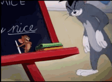 Tom And Jerry Teach GIF - Tom And Jerry Teach Scratch GIFs