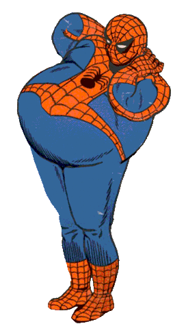 Spiderman Fat Sticker - Spiderman Fat Belly - Discover & Share GIFs