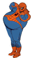Spiderman Fat Sticker - Spiderman Fat Belly Stickers