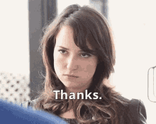 Salespeople And Waiters Think You Have A Horrible Attitude GIF - Milana Vayntrub Sarcastic Thanks GIFs