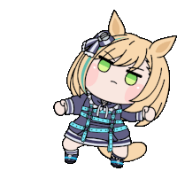 a cartoon drawing of a girl dressed as a cat