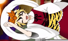 a cartoon of a girl with a tiger print dress