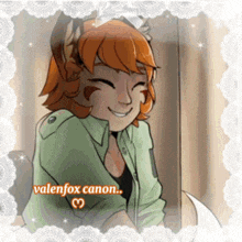 a picture of a fox with the name valenfox canon on the bottom