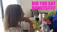 Did You Say Donuts Little Girl GIF - Did You Say Donuts Little Girl Maple Bar GIFs