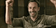 Rick, Yay!!! - The Walking Dead GIF - The Walking Dead Wakling Dead Zombies GIFs