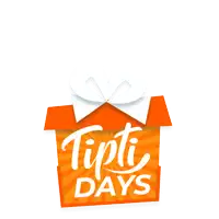 an orange gift box with the words tipti days written on it