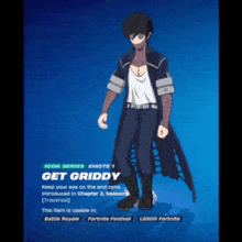 a picture of a character called get griddy