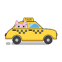 Oncoming Taxi Waiting Taxi Sticker - Oncoming Taxi Waiting Taxi Cab Stickers