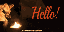 a poster for clown nightmare shows a clown holding a gun