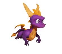 spyro the dragon purple dragon running omw hop
