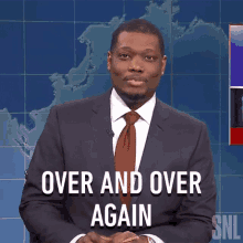 Over And Over Again Saturday Night Live GIF - Over And Over Again Saturday Night Live Snl Weekend Update GIFs