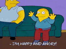 The Simpsons Ralph Wiggum GIF - The Simpsons Ralph Wiggum Happy And Angry GIFs