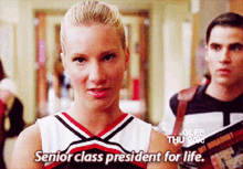 Glee Brittany Pierce GIF - Glee Brittany Pierce Senior Class President For Life GIFs