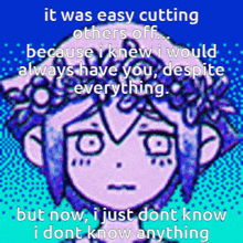 Omori It Was Easy GIF - Omori It Was Easy I Dont Know Anymore GIFs