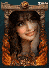 a picture of a woman in a frame that says capcut at the bottom