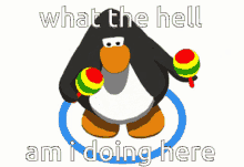 What The Hell Am I Doing Here Creep Club Pinguin GIF - What The Hell Am I Doing Here Creep Club Pinguin GIFs