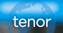 a blue background with a globe and the word tenor