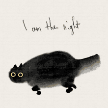 I Am The Night Cat GIF - I Am The Night Cat Black Cat GIFs