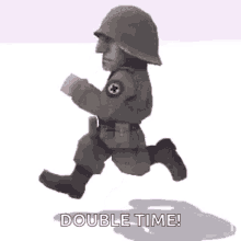 soldier army running jogging double time