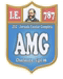 a shield with the word amg on it and a picture of a man