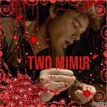 a picture of a man with the words two mimir written on it