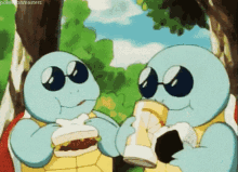 squadgoals squirtle pokemon eat drink