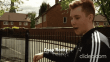 asap rocky is the name displayed on the fence