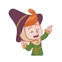 a cartoon character is wearing a scarecrow costume and pointing at something