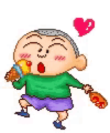Shinchan Eating GIF - Shinchan Eating Heart GIFs