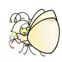 a cartoon of a butterfly holding a wand