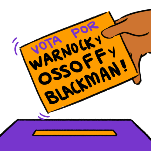 Vota Por Warnock Y Ossoff Y Blackman Vota Por Blackman Sticker - Vota Por Warnock Y Ossoff Y Blackman Vota Por Blackman Vote For Blackman Stickers
