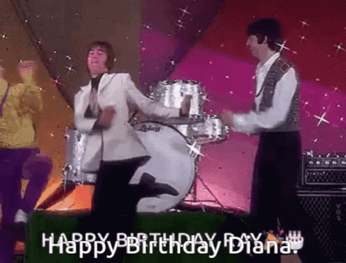 Beatles Happy Birthday Diana GIF - Beatles Happy Birthday Diana Dance - Discover & Share GIFs