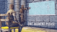 Skyrim One Moment Please GIF - Skyrim One Moment Please Gamerpoop GIFs